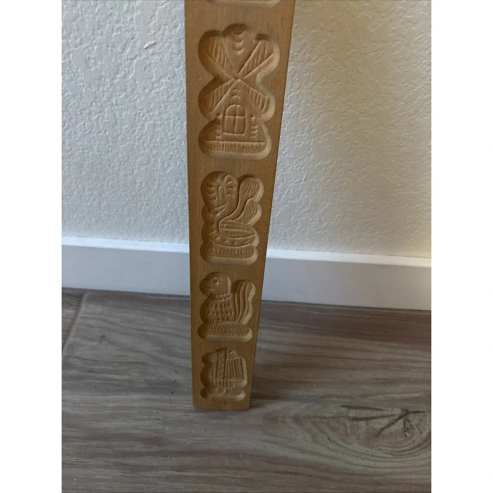 Springerle Speculaas 5 Cookie Stamp Windmill recipe Christmas Holland Wood 20